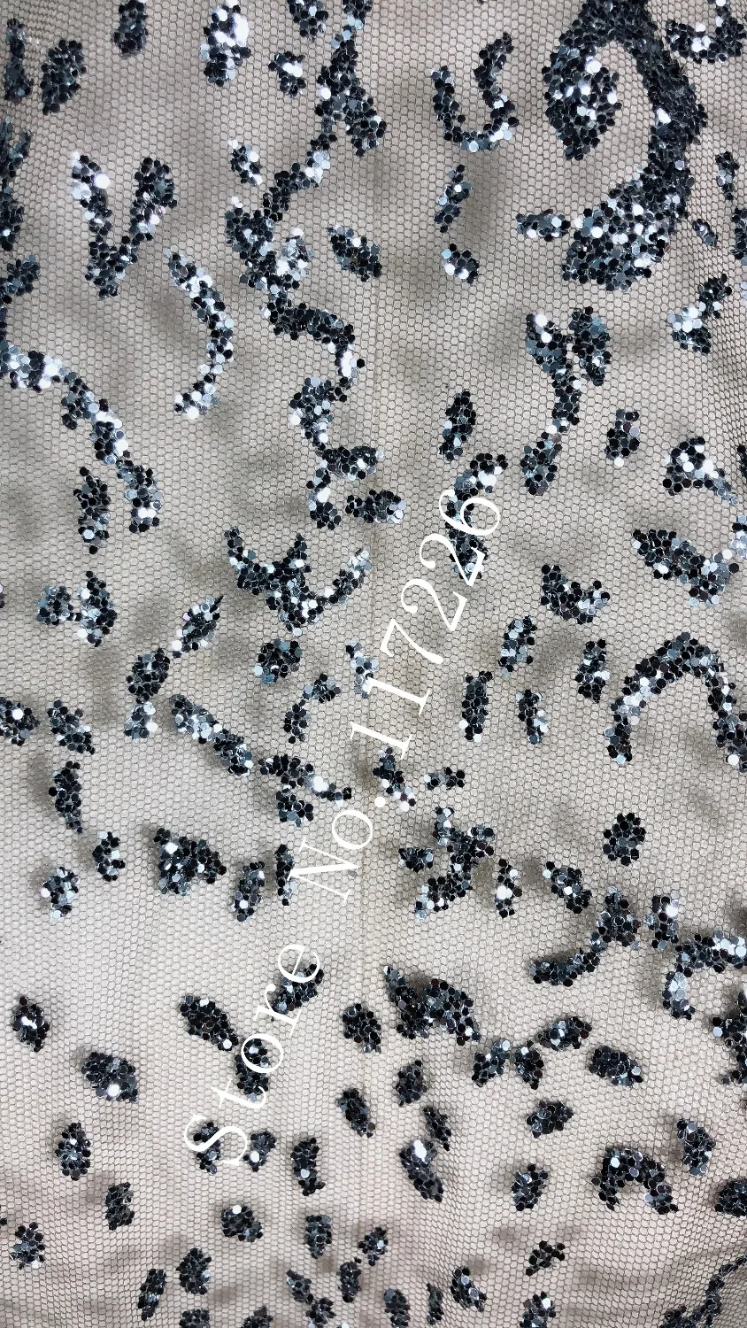 Новое поступление французской кружевной ткани с приклеенными блестками и пайетками для красивых цветов.