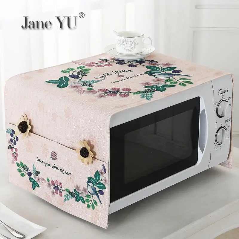 JaneYU Хлопок Чехол для микроволновой печи пастырской крышка духовки пыли Шторы
