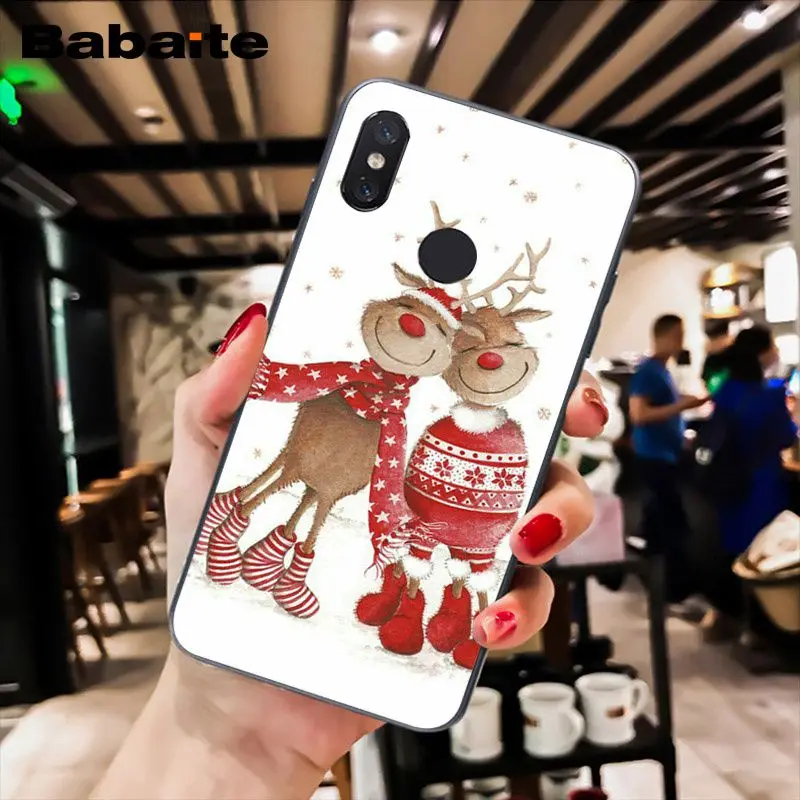 A16 Babaite год Рождественский олень Санта мягкий чехол для телефона для Xiaomi MiA1 A2 lite F1 Redmi8 4X 5Plus S2 Note7 8Pro 5A 6A - Цвет: A16