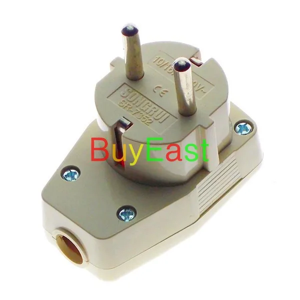 Schuko Германия Rewireable разъем питания CEE 7/4 стандарт 250V 16 Amp W/переключатель со светодиодным индикатором