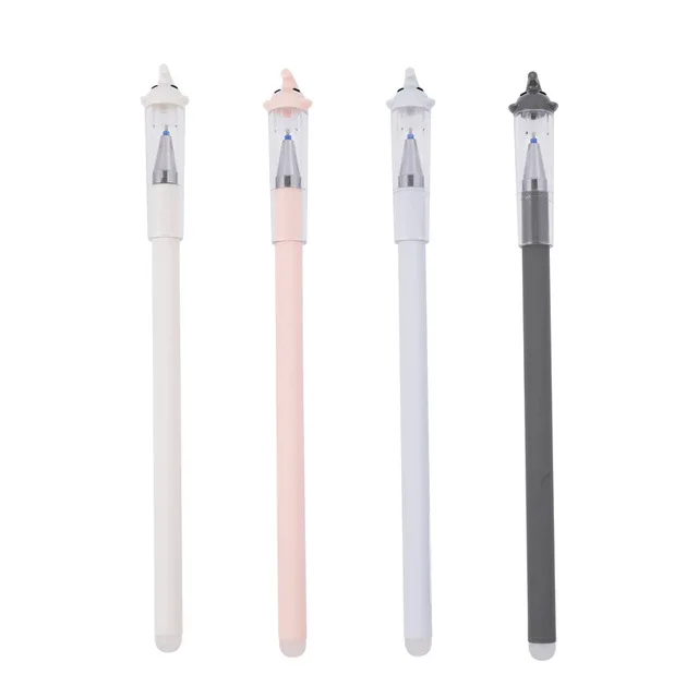 4PCS B Hethrone 4 шт. качественные милые животные Кошка/Ручка гелевая с медведем скраб студенческие ручки для школы письма Kawaii ручка поставки гелевые ручки jel kalem - Цвет: 4PCS B
