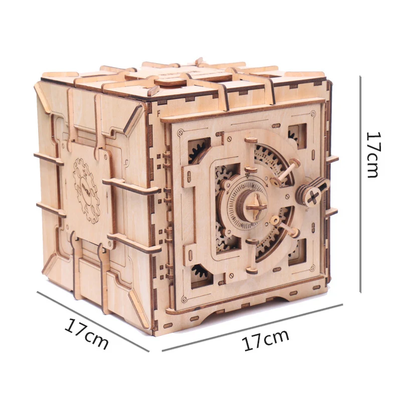 3D деревянная Механическая Коробка С Сокровищами для детей DIY Модель головоломка