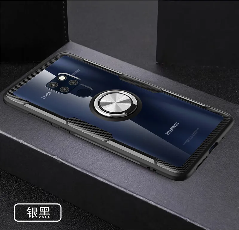 Чехол из закаленного стекла для huawei mate 20 X чехол для huawei mate 20 9 10 Pro 30 P20 Lite кольцо на палец прозрачный противоударный чехол