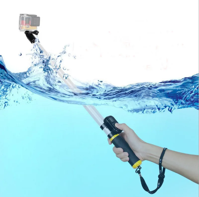 Прозрачный плавающий раздвижной монопод селфи палка для GoPro Hero 7 6 5 4 3 + Xiaoyi Xiaomi Yi