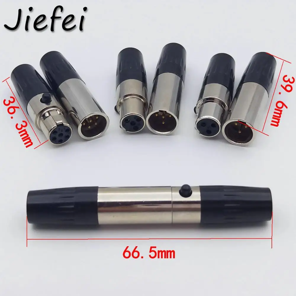 2 шт. мини-коннектор XLR 3 4 5 6 Pin штекер + гнездо штекер XLR Аудио Микрофон коннектор микрофон для кабеля пайка прямой адаптер