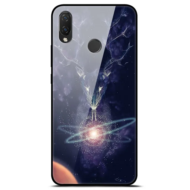 Для huawei Nova 3 чехол 6,3 ''стекло закаленное Роскошная твердая задняя крышка для huawei Nova 3 чехол для телефона NOVA3 Coque Мягкий Бампер Funda - Цвет: 33