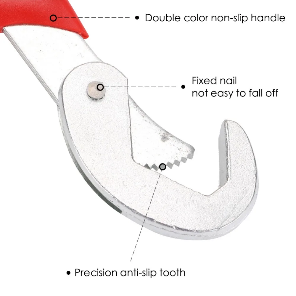 Универсальный Регулируемый ключ хромово ванадиевая сталь + резиновый набор