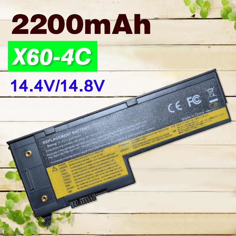 

4 cells 2200mah 14.4v Laptop Battery for IBM 40Y7001 42T4630 92P1168 92P1170 92P1168 42T4505 92P1167 92P1169 92P1227 X60s X60