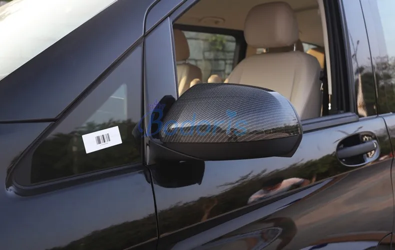 Углеродное волокно цвет двери зеркало крышка заднего вида накладка- для Mercedes Benz Vito Valente Metris W447 автомобильные аксессуары