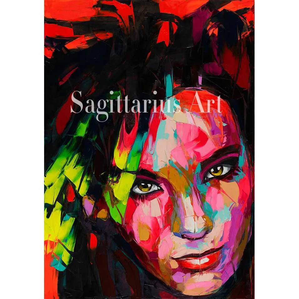 

Handmade Modern Abstract Wall Decor Fine Art Francoise Nielly untitled 12 Oil Painting Hand painted Artwork Canvas Painting art