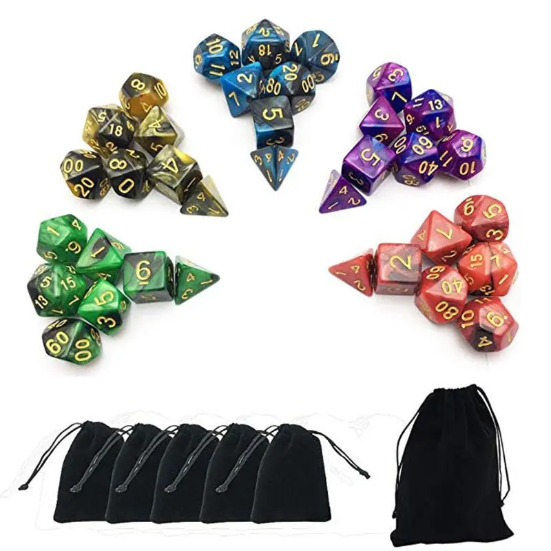 5x7 Die серии два цвета Подземелья и Драконы DND RPG MTG настольные игры кости с