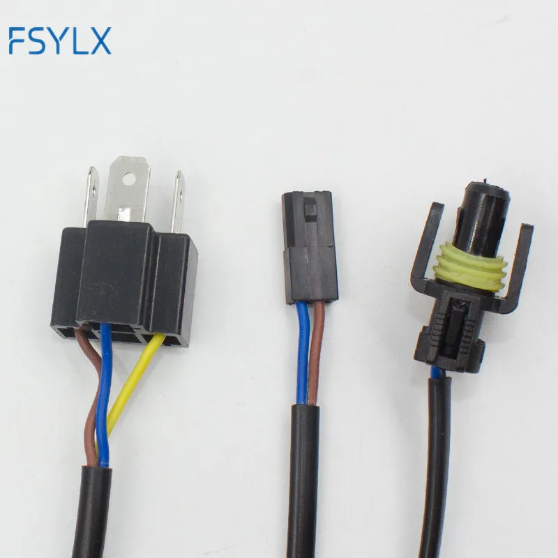 FSYLX 10 шт. универсальные H4 Hi Lo реле жгуты проводки Ксеноновые балластные кабели