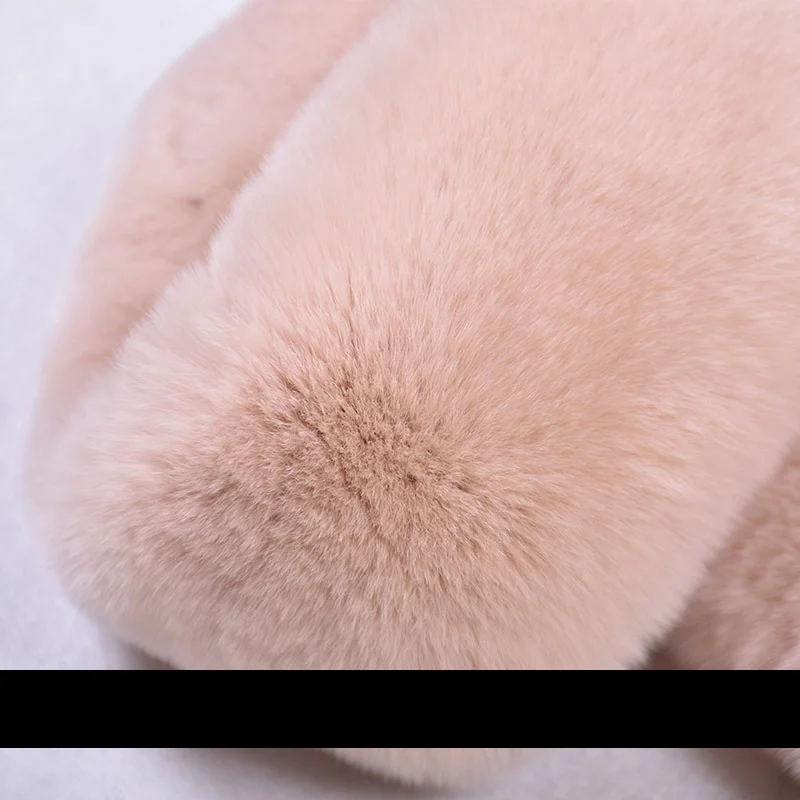 khaki 020 шарфы из меха кролика рекс модный бренд толстый теплый зимний шарф из кроличьего меха для женщин Зимний бренд Роскошный вязаный женский - Цвет: khaki