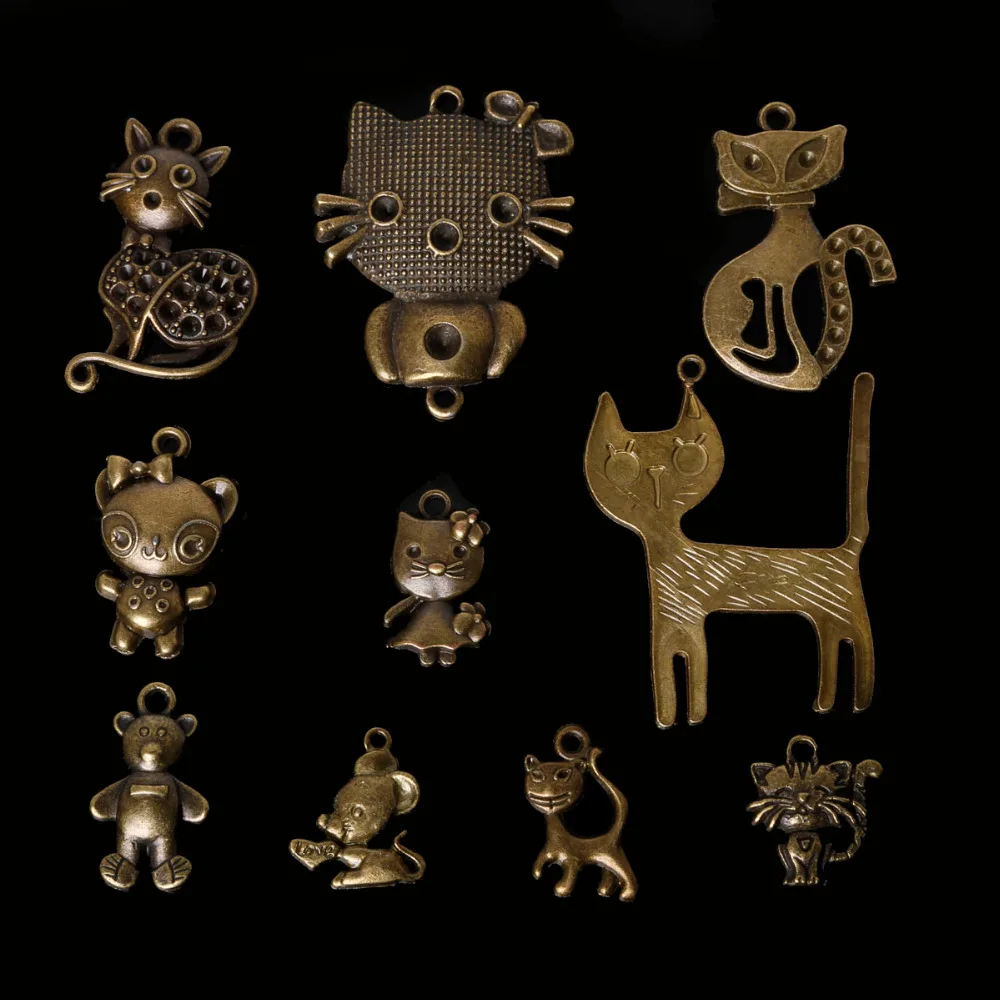 Ожерелье с подвеской в виде мышки и кошки ожерелье из античного сплава бронзовым