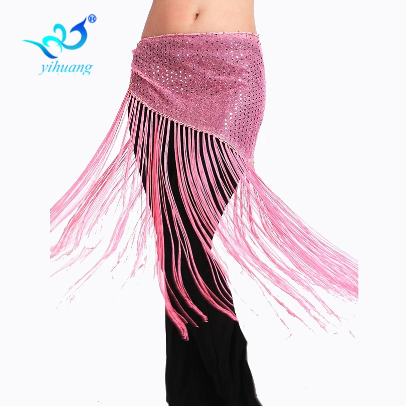 

Free Shipping Belly Dancing Costume Belt Accessories Women Halloween Wrap Skirt Party Bollywood Sequined Festival Hip Skirt