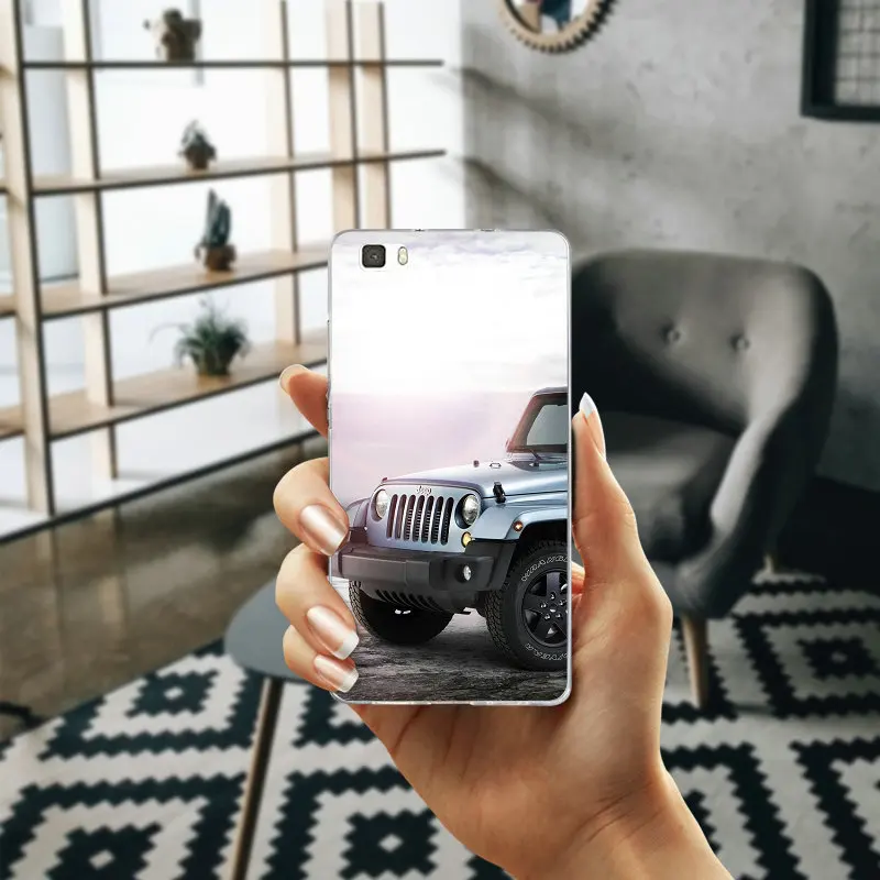 Красный Jeep Wrangler внедорожник Спорт для huawei P8 P9 P10 P20 Lite Smart Коврики 10 Pro Y3 Y5 Y6 II Y7 Honor 6X