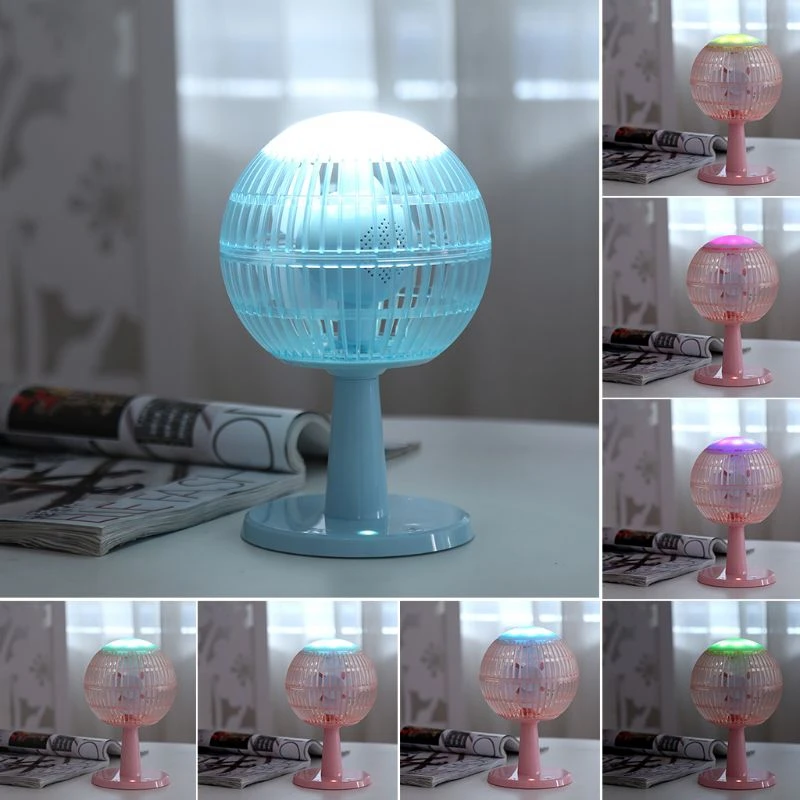 Настольный вентилятор с Bluetooth динамиком красочная лампа воздушным охлаждением Usb