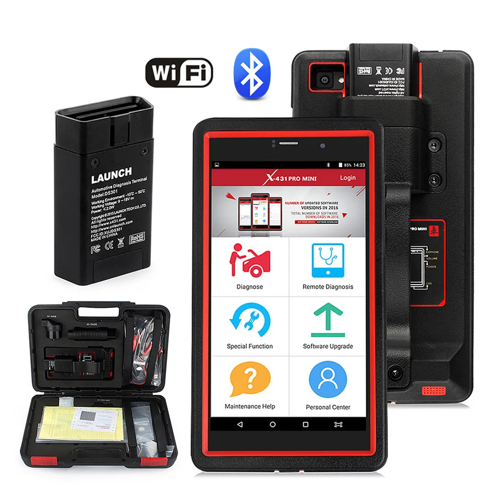 Launch X431 Pro мини полная система OBDII автоматический сканер DPF ABS SAS батарея TPMS сброс масла IMMO Профессиональный ODB2 диагностический инструмент