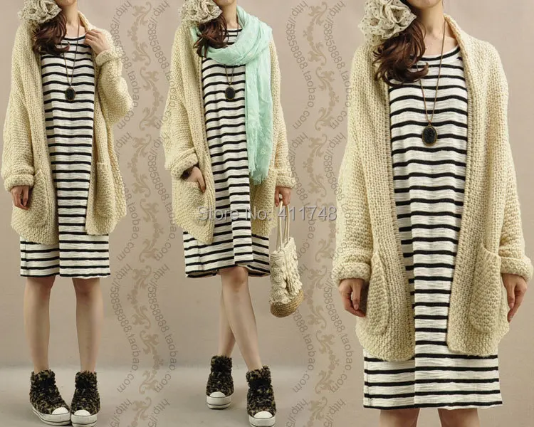 Женский трикотажный кардиган с рукавами летучая мышь|batwing sleeve cardigan|knitted cardiganlong