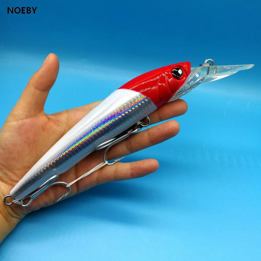 NOEBY 1 шт. 9093 большая Тонущая приманка в виде гольяна для морской рыбалки 98 г/180 мм 8