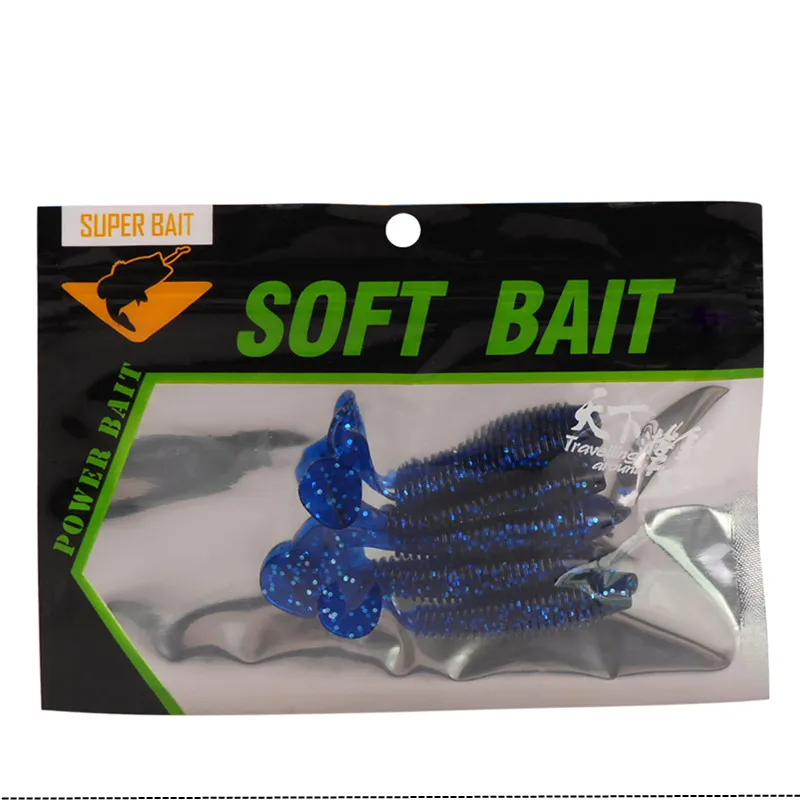 

10pcs Soft Lure 7cm 2.6g Artificial Bait for Carp Fishing T Tail Silicone Wobblers Jigging Ocean Rock Saltwater Smell Lure