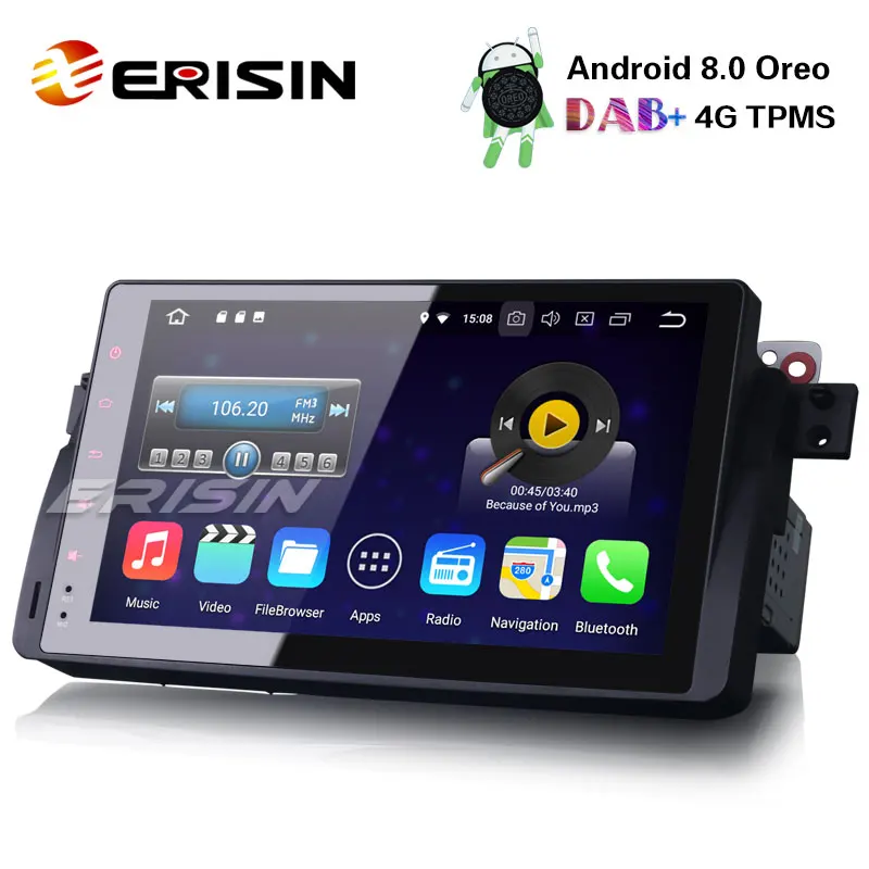 Erisin ES8896B 9 &quot8-Core Android 8 0 автомобильный стерео Системы DAB + видеорегистратор Wifi 4G 3g gps