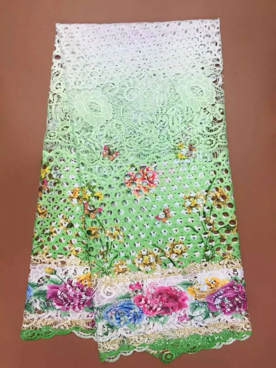 2017 дешевая французская кружевная ткань вышитая цветная африканская высокого