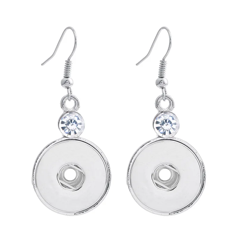 

Hot Sale 021 Bohemia Cute Rhinestones 18mm Snap Button For Women Charms White K Plated Design Interchangeable Earrings Jewelry