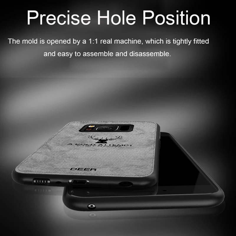 for Samusng Galaxy S9 case S8 Plus cover silicone frame classic deer pattern fabric back Samsung S8+ |