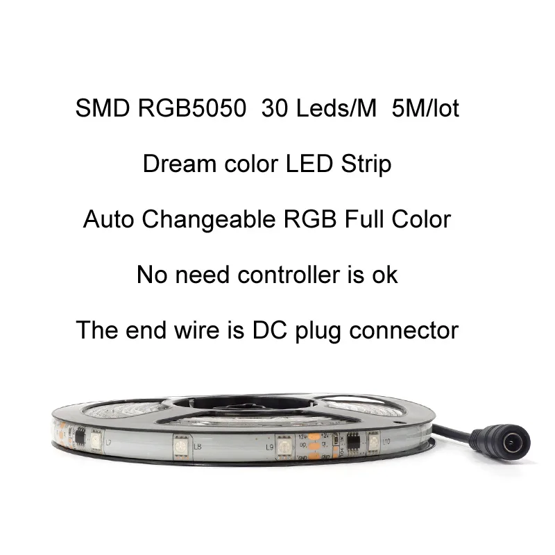 [MingBen] 5 м светодиодные ленты Smart Auto Сменные RGB DC 12 В в SMD 5050 полный цвет Pixel IC цифровой