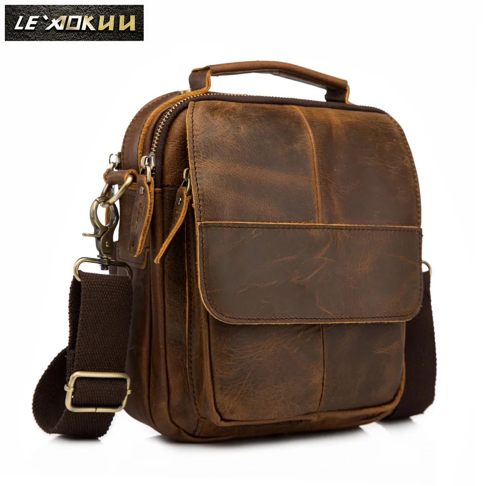 Оригинальная кожаная мужская модная повседневная сумка-мессенджер Mochila, дизайнерская сумка через плечо, сумка для планшета, мужская сумка 148-db