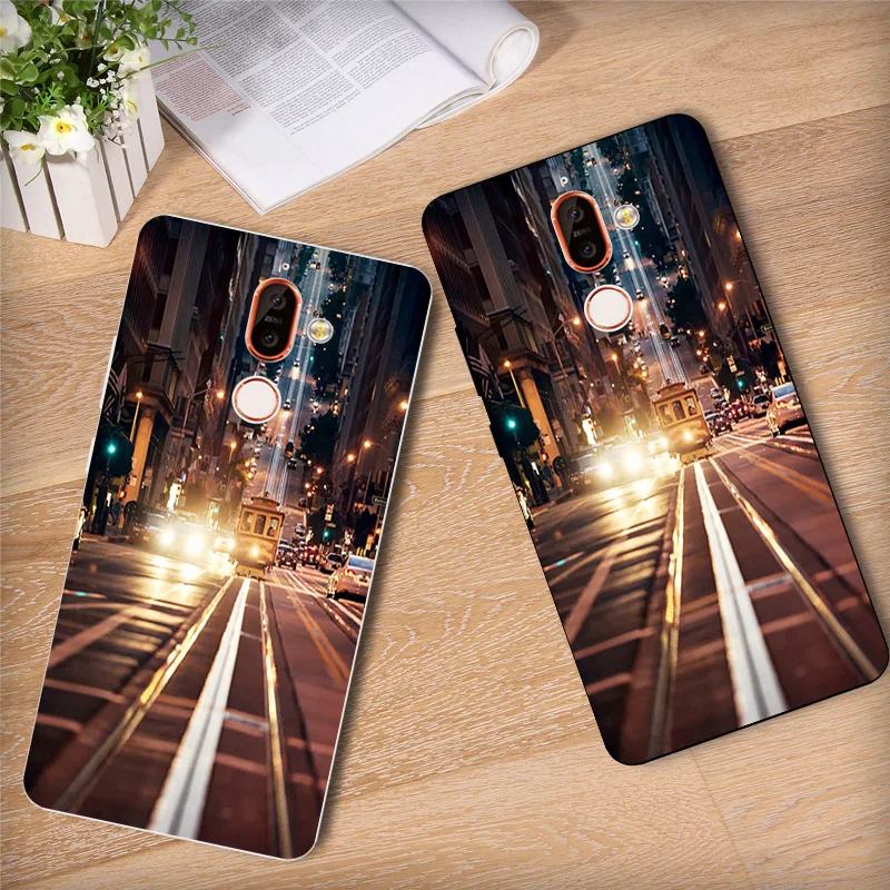 Fundas for Nokia 7 Plus DIY Silicone Clear TPU Ultra Thin Soft Dog Cat Back Cover Phone Case 7plus 6.0&quot Black Shell |
