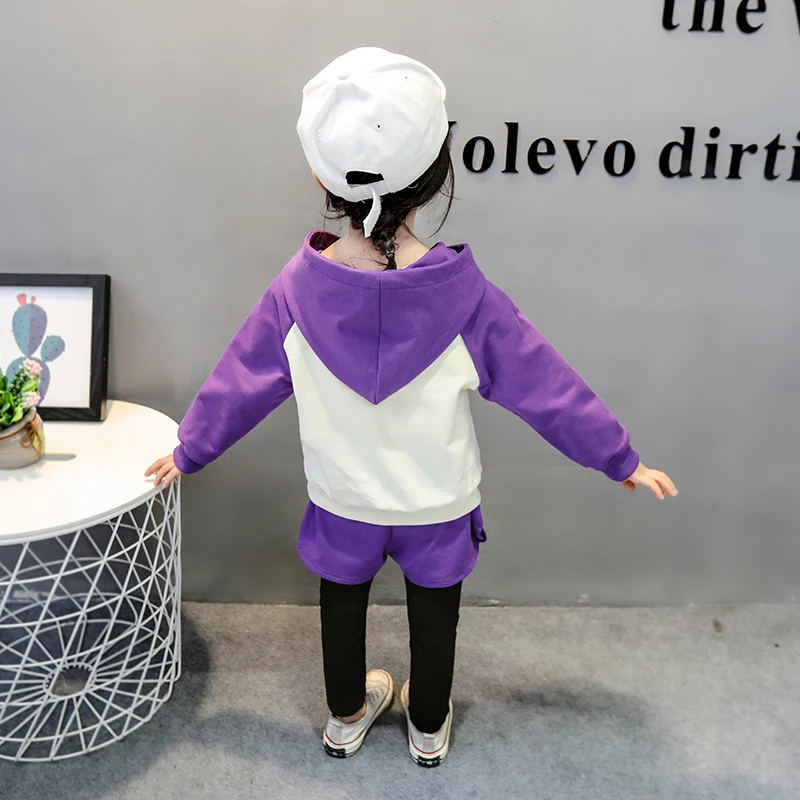 Новый костюм из трех предметов для спорта и отдыха девочек 2019 | Мать ребенок