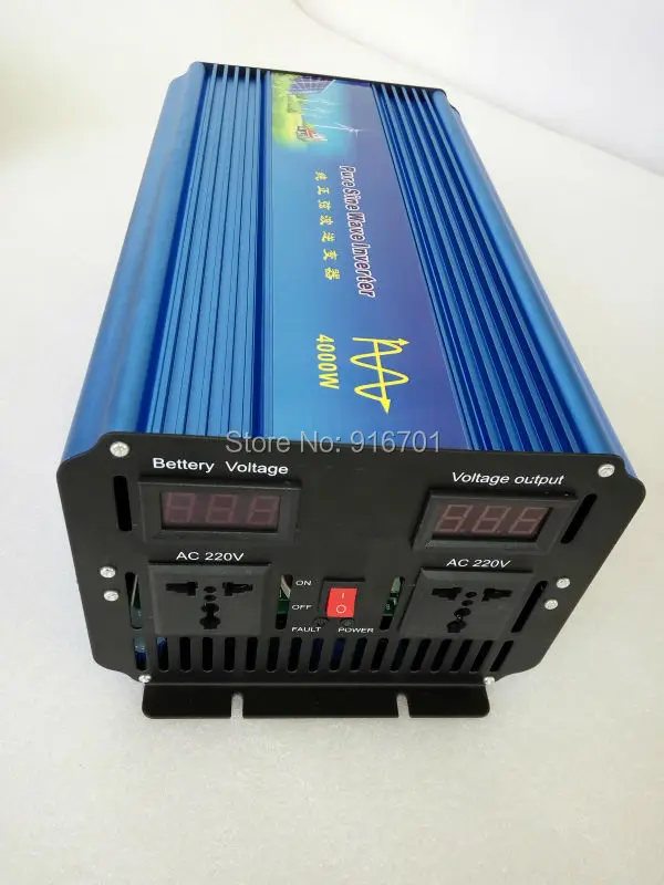 

4000W dc 12V/24v/36v/48v to ac 110V/120V/220V/230V 50Hz/60Hz Peak Power 8000W pure sine wave inverter