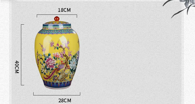 Цзиндэчжэнь эмалированные керамические баночки для хранения риса домашняя кухонная для хранения и организации бак для хранения муки