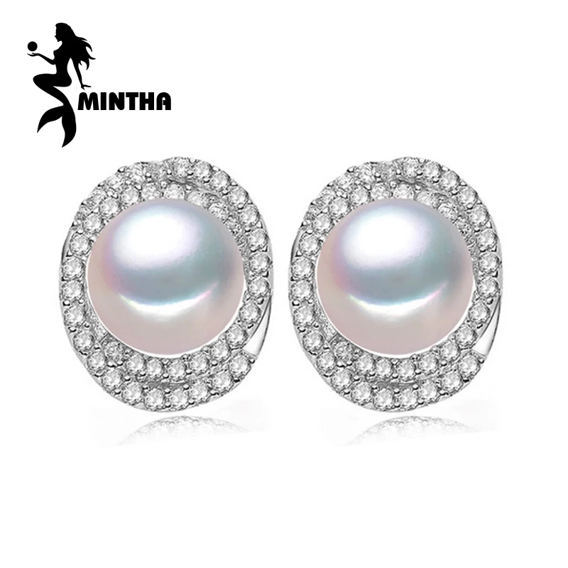 Серьги из жемчуга mintha ювелирные изделия серьги натурального пресноводный жемчуг