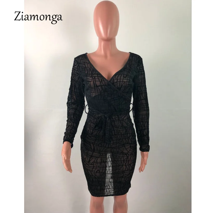 Ziamonga плюс Размеры XXXL 4XL 5XL рукавов сексуальное платье кружева Для женщ|Женские