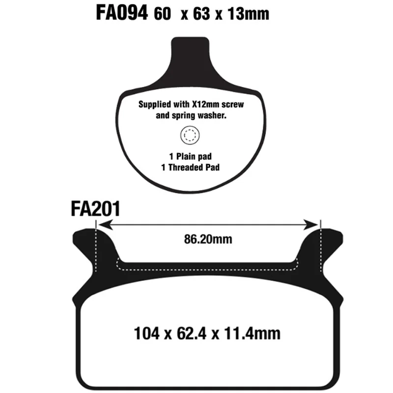 Тормозные колодки для мотоциклов, передние и задние для HARLEY DAVIDSON Touring FLHR FLHCI Road King Classic 1994 1995 1996 1997 1998 1999 (art.: 7a60befdd) - 7a60befdd