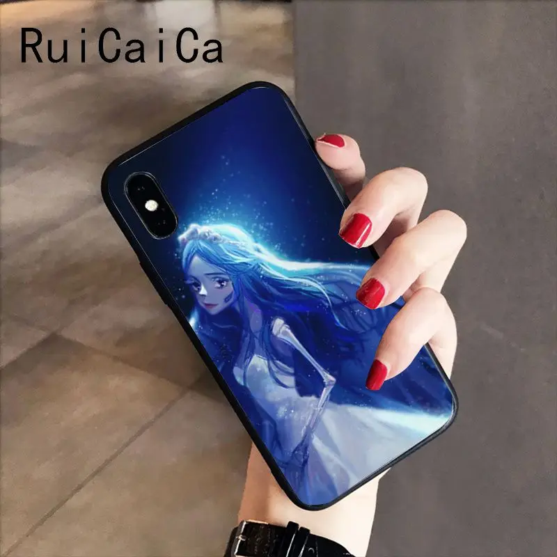 Чехол для телефона RuiCaiCa Tim Burton's Corpse Bride из ТПУ черного цвета iPhone X XS MAX 6 6S 7 7plus 8 8Plus
