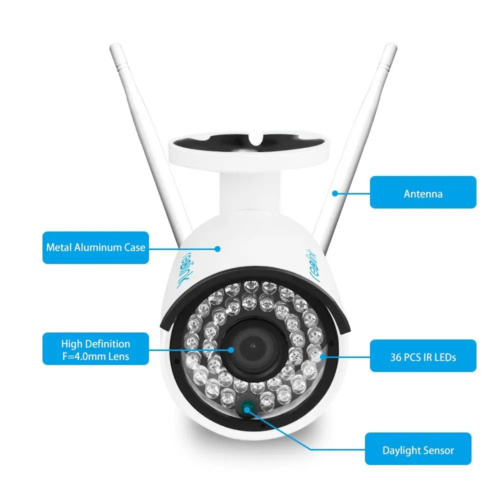 Reolink rlc-410ws 4mp 1440 P безопасности беспроводной связи ip-камеры двойной режим wi-fi