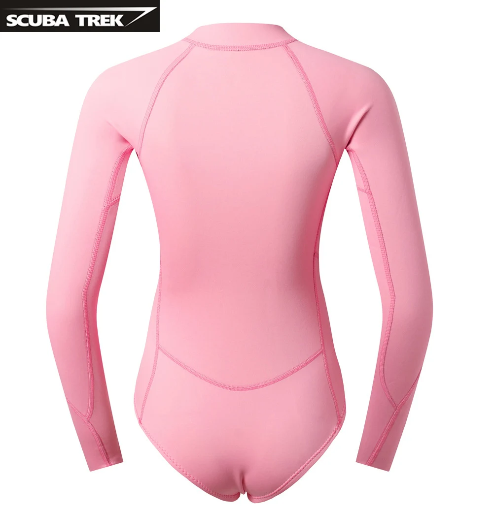 Неопреновый плотный женский гидрокостюм на молнии с длинным рукавом 2 мм