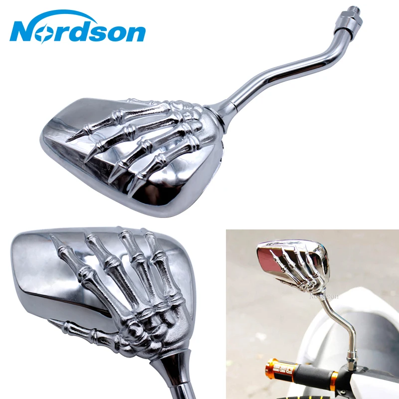 Мотоциклетные зеркала заднего вида Nordson Cool Ghost Hand для Yamaha V Star 250 650 950 1100 1300 Virago VMax