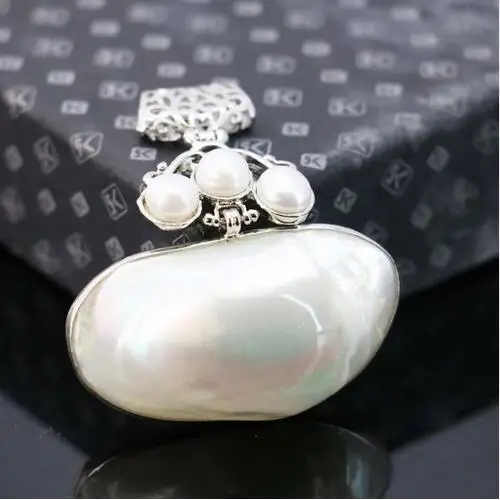 L009 Nouvelle marine blanc naturel shell nacre perle pendentif Fit mode femelle collier DIY faire de gros | Украшения и