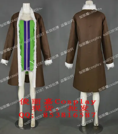 

2016 Fairy Tail Cosplay The Raijin Tribe Evergreen Costume Full Set Overcoat With Dress
