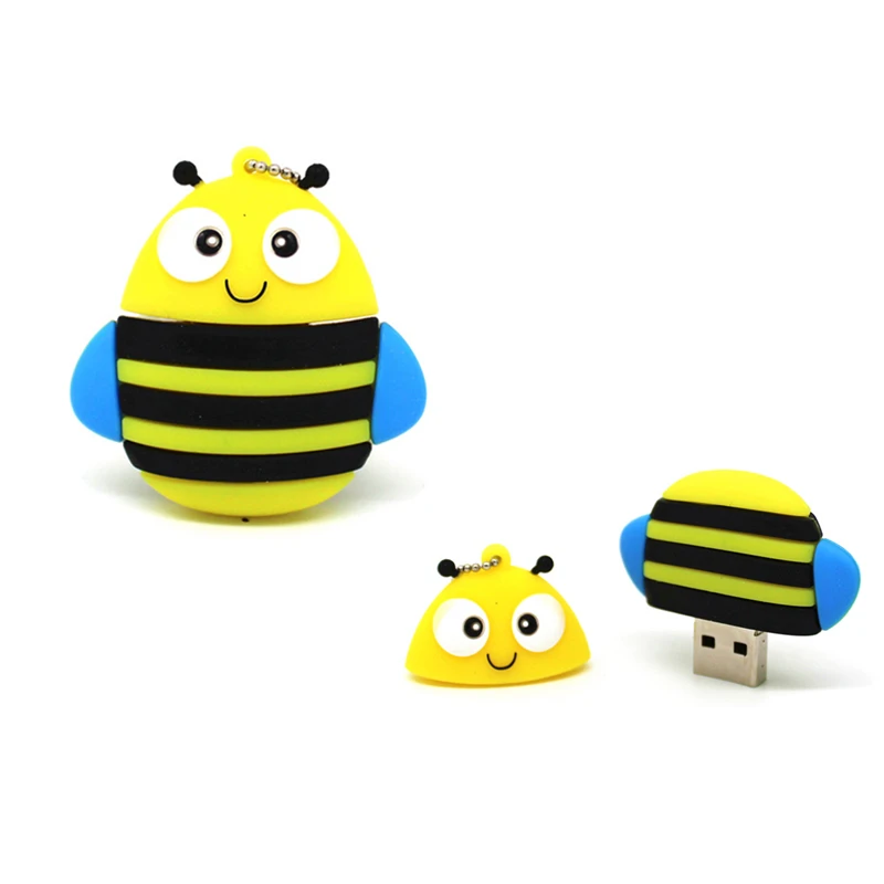 Usb флеш накопитель с изображением милых животных пингвина/Пчелы/Совы/лисы 16 ГБ 8 4