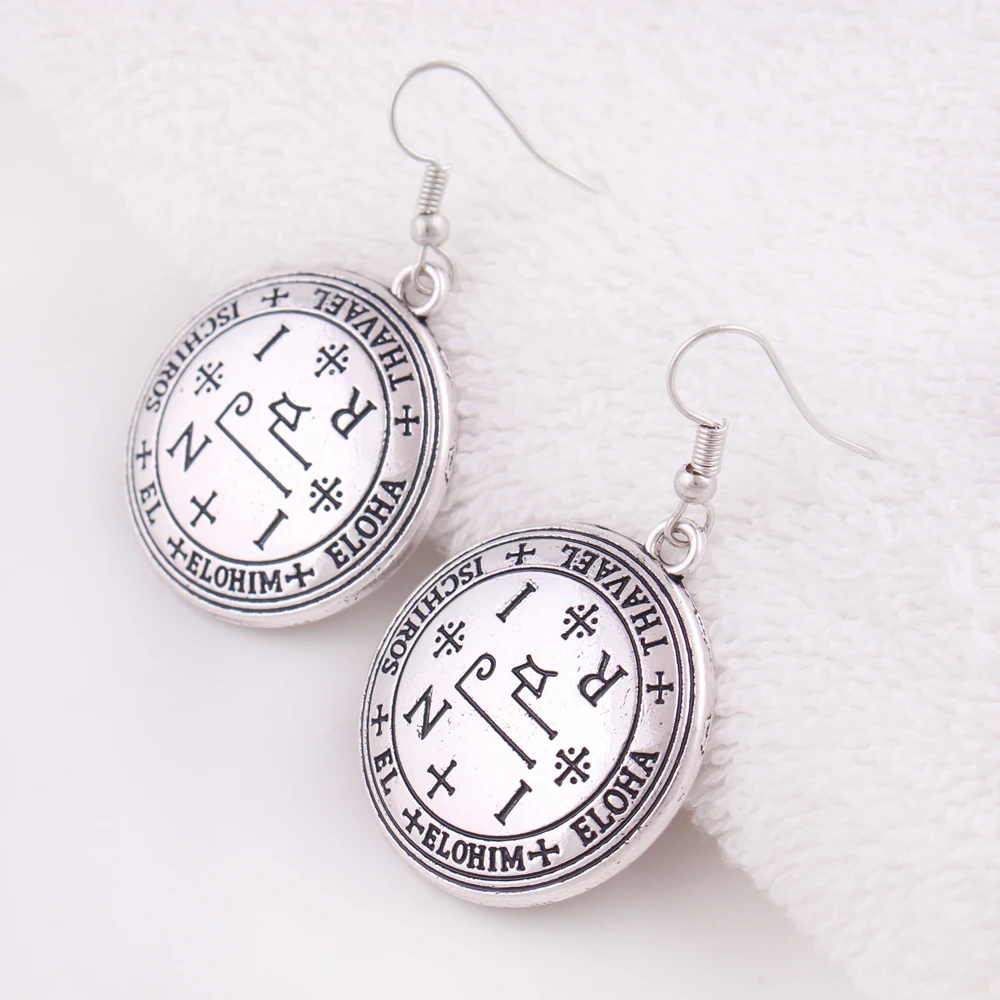 Unisex Jewelry Earrings Religious Archangel THAVAEL Angelic Amulet Solomon Viking Style Zinc Alloy Dropshipping | Украшения и