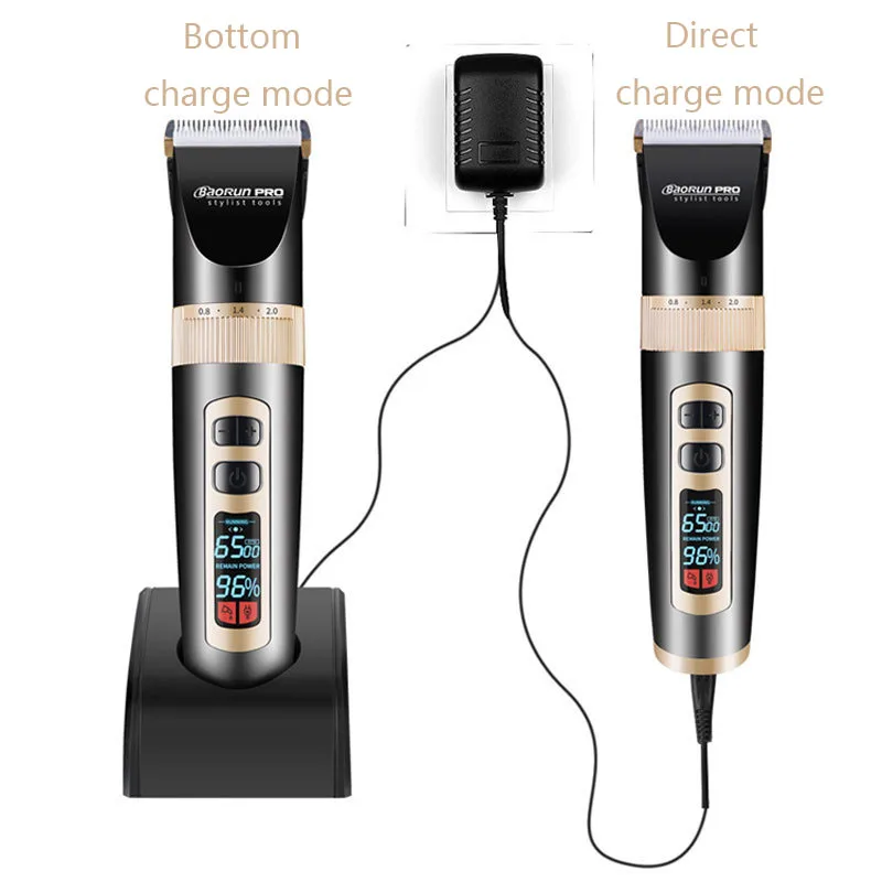 

Professional Electric Hair Clipper Digital Display Adult Men's Hair Cutter Hair Shaving Machine Beard Trimer Low Noise 110-240V