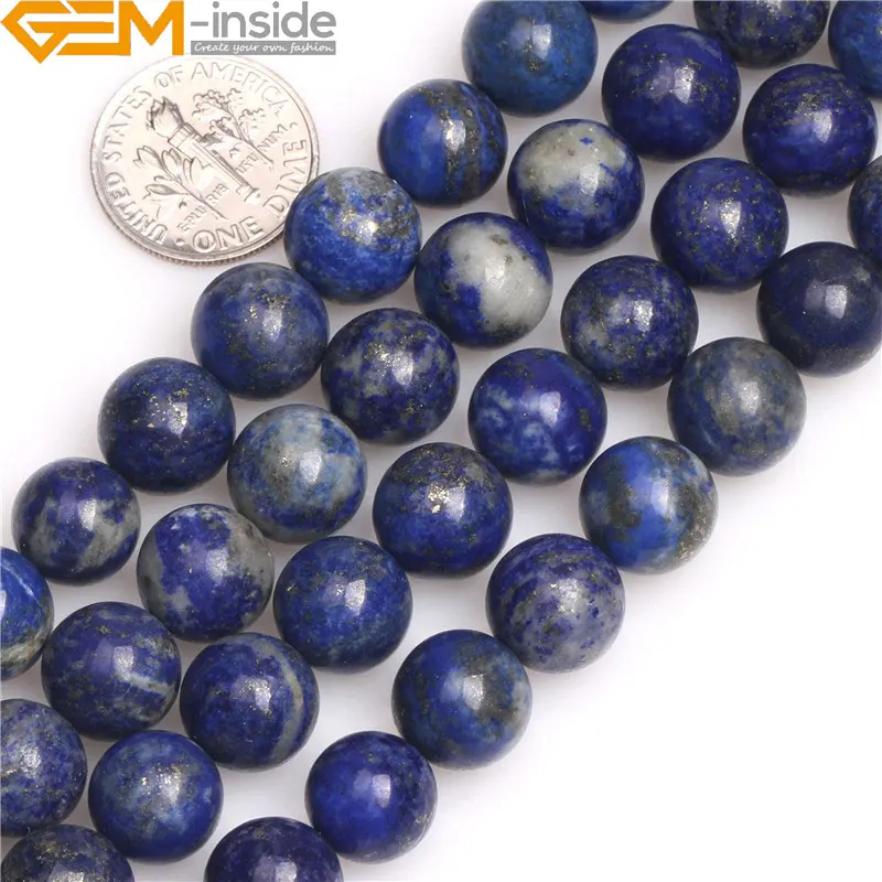 

8mm 10mm Round Natural Blue Lapis Lazuli Stone Gemstone Semi Precious Beads For Jewelry Making Wholesale
