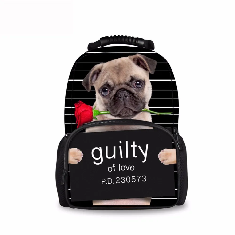 Повседневная 3D Печать Дети Школьные сумки Guilty собака школьный мальчики розовое
