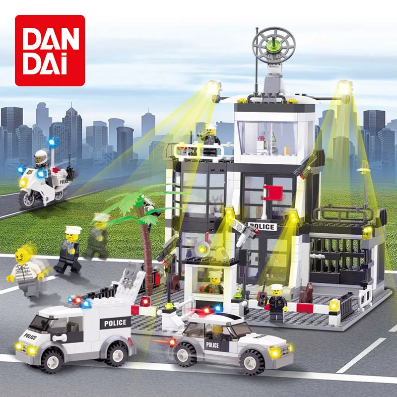 2018 Legoingly Кирпичи Строительные блоки город серии Police штаб квартира модель